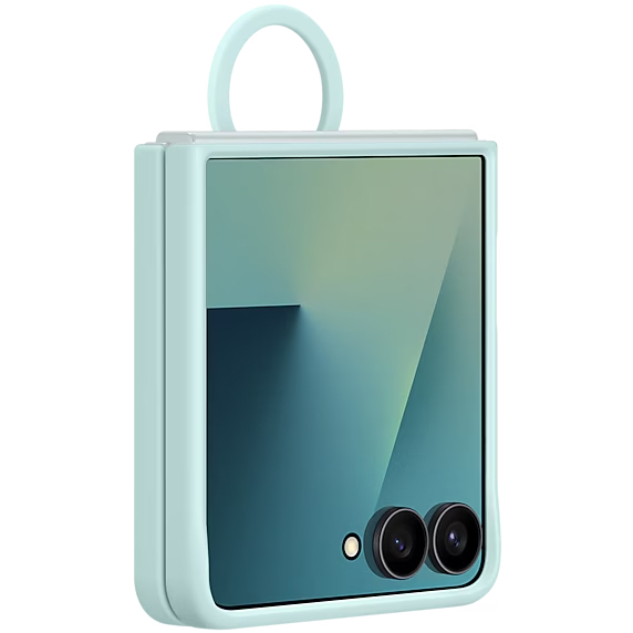 Etui Samsung Silicone Case Ring do Galaxy Z Flip7, miętowe 
